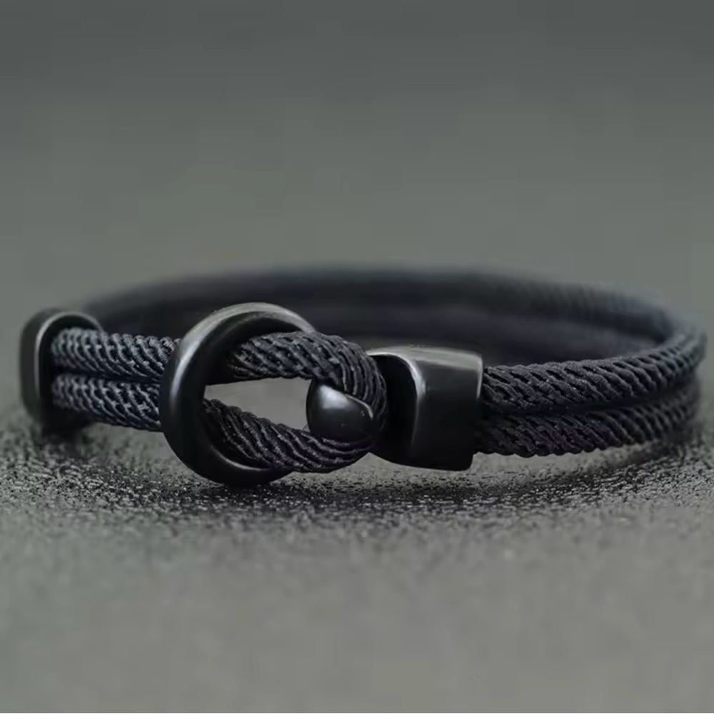 Men’s Black Rope Bracelet